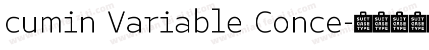 cumin Variable Conce字体转换
